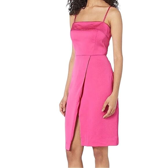 J. Crew Pink Satin Dress Fold Over Sleeveless Maxi Size 8 🔥 - Picture 2 of 12
